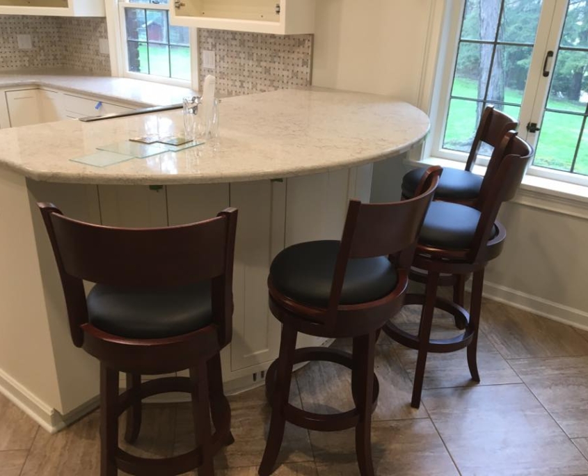 Custom Rounded Kitchen Island